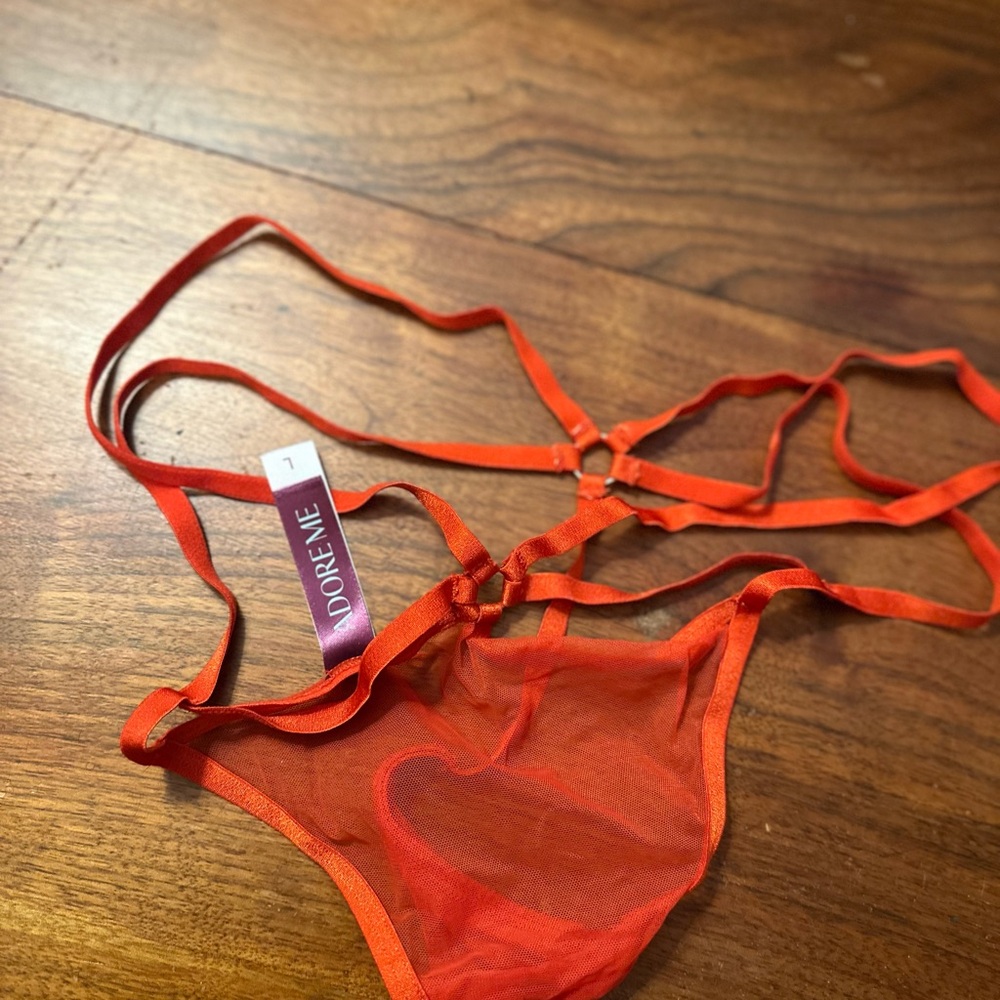 Adore Me Women's Orange Sheer Panties